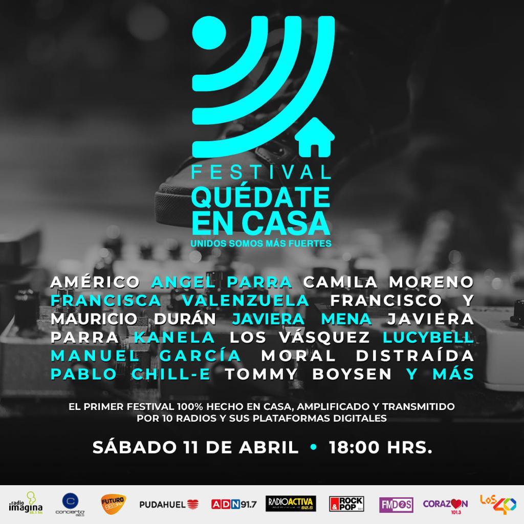 Hoy no te pierdas este encuentro de grandes artistas que está increínle. Unidos somos más fuertes así que conéctate con el #FestivalQuédateEnCasa 
Por nuestras 10 radios y sus plataformas digitales!