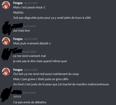 Après la JE, il l'a dm pour se vanter de ce qu'il a fait, aka tripoter sa poitrine de meuf de 14 ans.