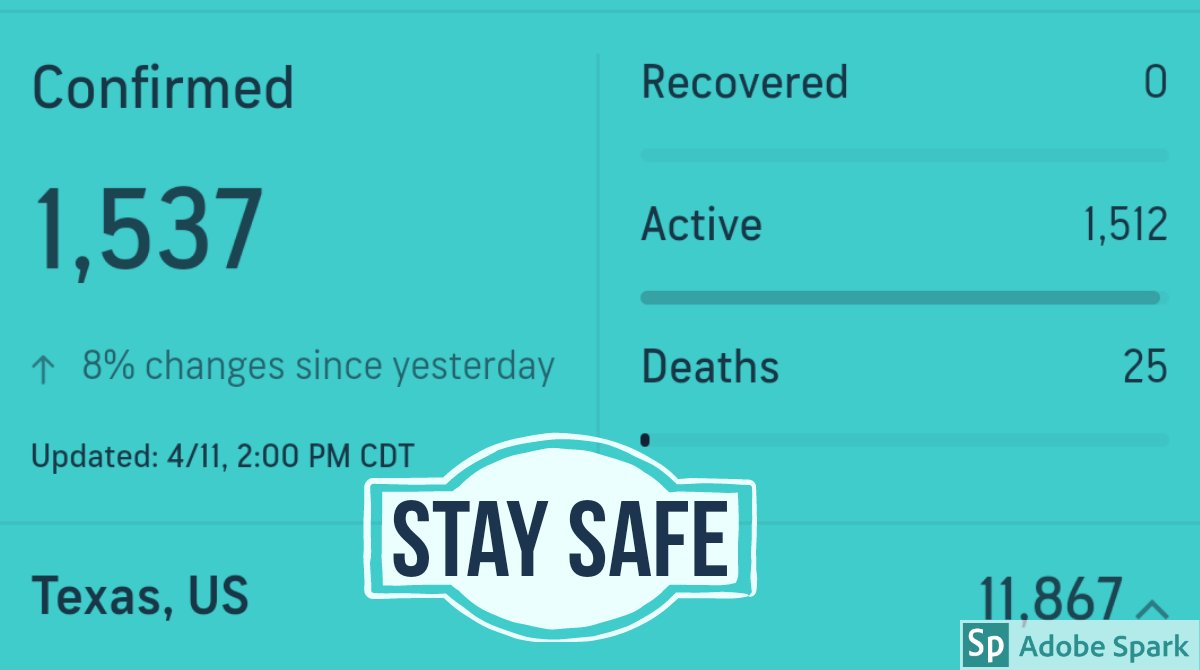 joekurse's tweet photo. Stay safe! #CoronavirusOutbreak #numbers #QuarantineLife https://t.co/M7dMOkoIe0