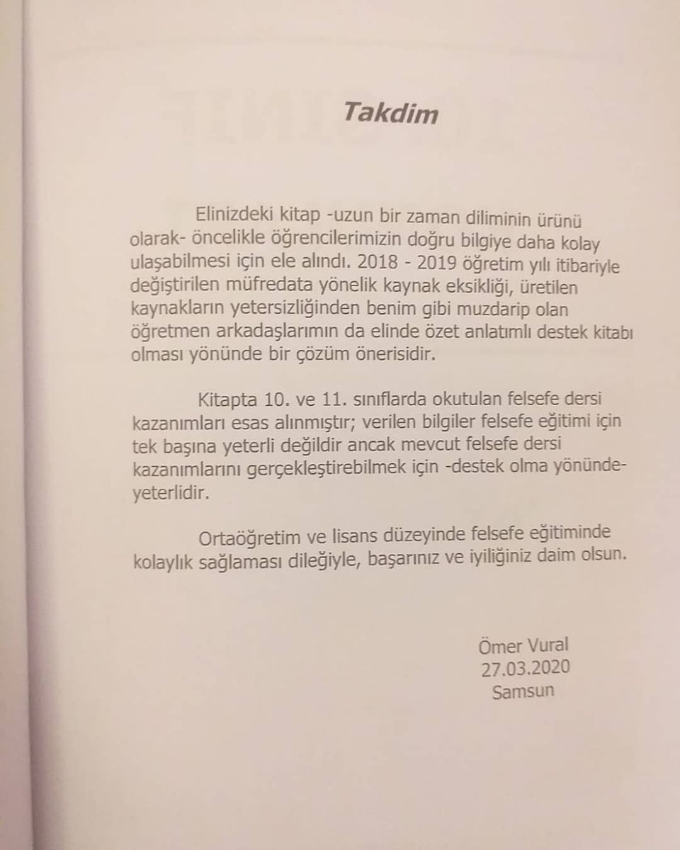 omervural's tweet photo. İlk kitapta nasip ders kitabıymış :)
#tytfelsefe #destekkitabi #bilimkent #selamet https://t.co/D5py5dhjq3