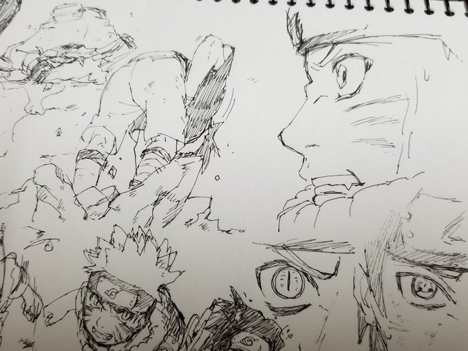 ボールペンで一発描き 