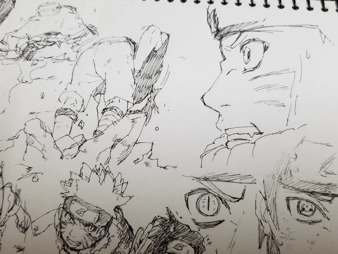 ボールペンで一発描き 