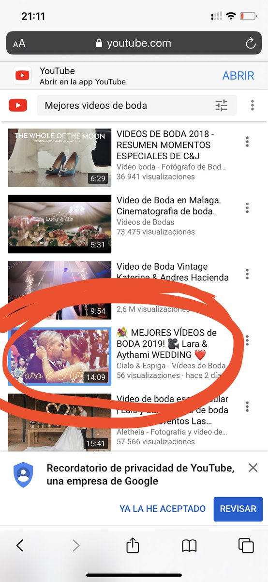 cieloyespiga's tweet photo. @RomualdFons hace pocos días hemos creado un nuevo canal de YT y aplicando las pautas de tu #CursoDeYouTube y hemos conseguido posicionar algunos de nuestros vídeos entre las 10 primeras posiciones!! (En modo incógnito!!) FUNCIONA!! Gracias!!! https://t.co/hw0eG02C9L
