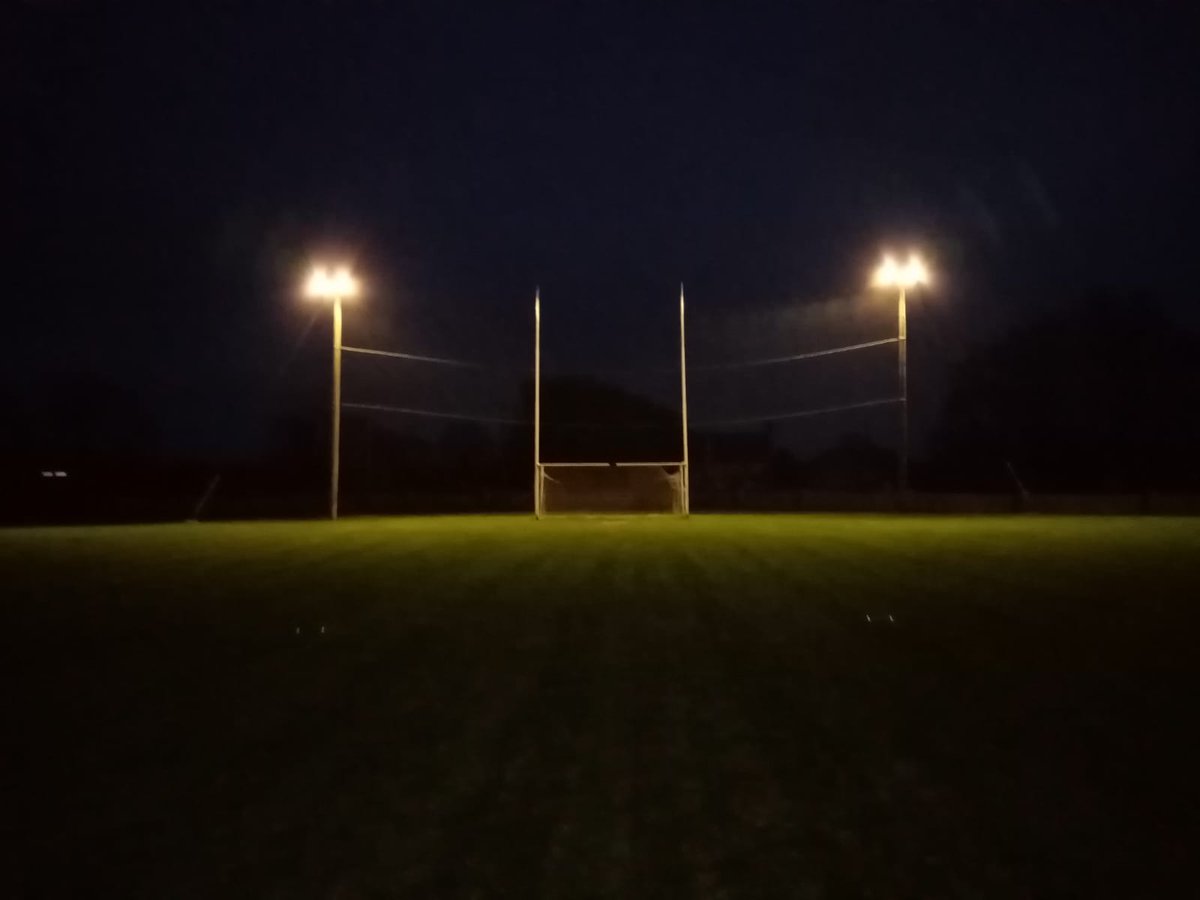 BallysteenGAA's tweet photo. This evening at 9pm, we turned on the floodlights at our club grounds in Ballysteen.
This was part of a nationwide initiative to honour all those sick, those who have sadly passed away along with the healthcare workers and frontline staff who are working through this time. https://t.co/4BCa4CJ5rE