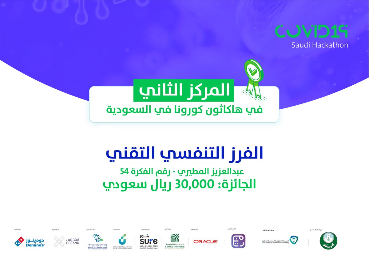 هاكاثون كورونا في السعودية tweet media