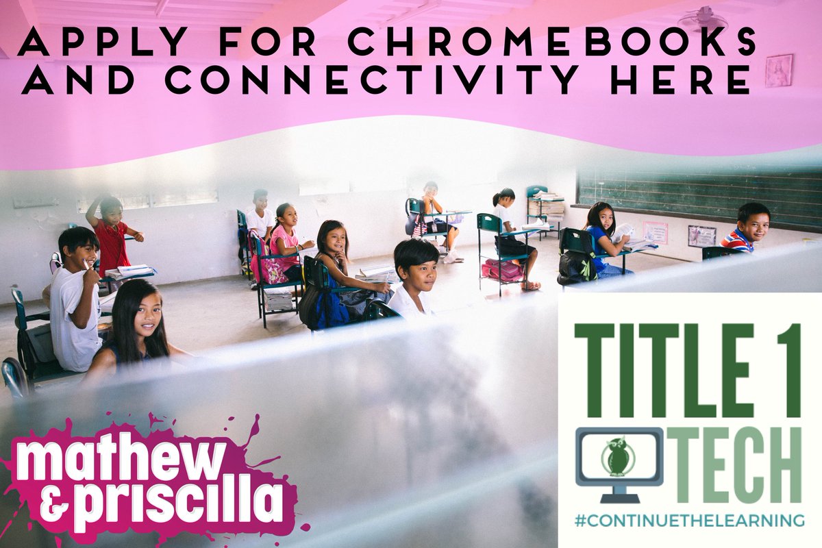 mathewblades's tweet photo. Title 1 teachers & educators are welcome to apply today
One class at a time. One school at a time. One district at a time. #continuethelearning #title1tech
https://t.co/qzIXrIjVz8 https://t.co/j9kkbtJpB1