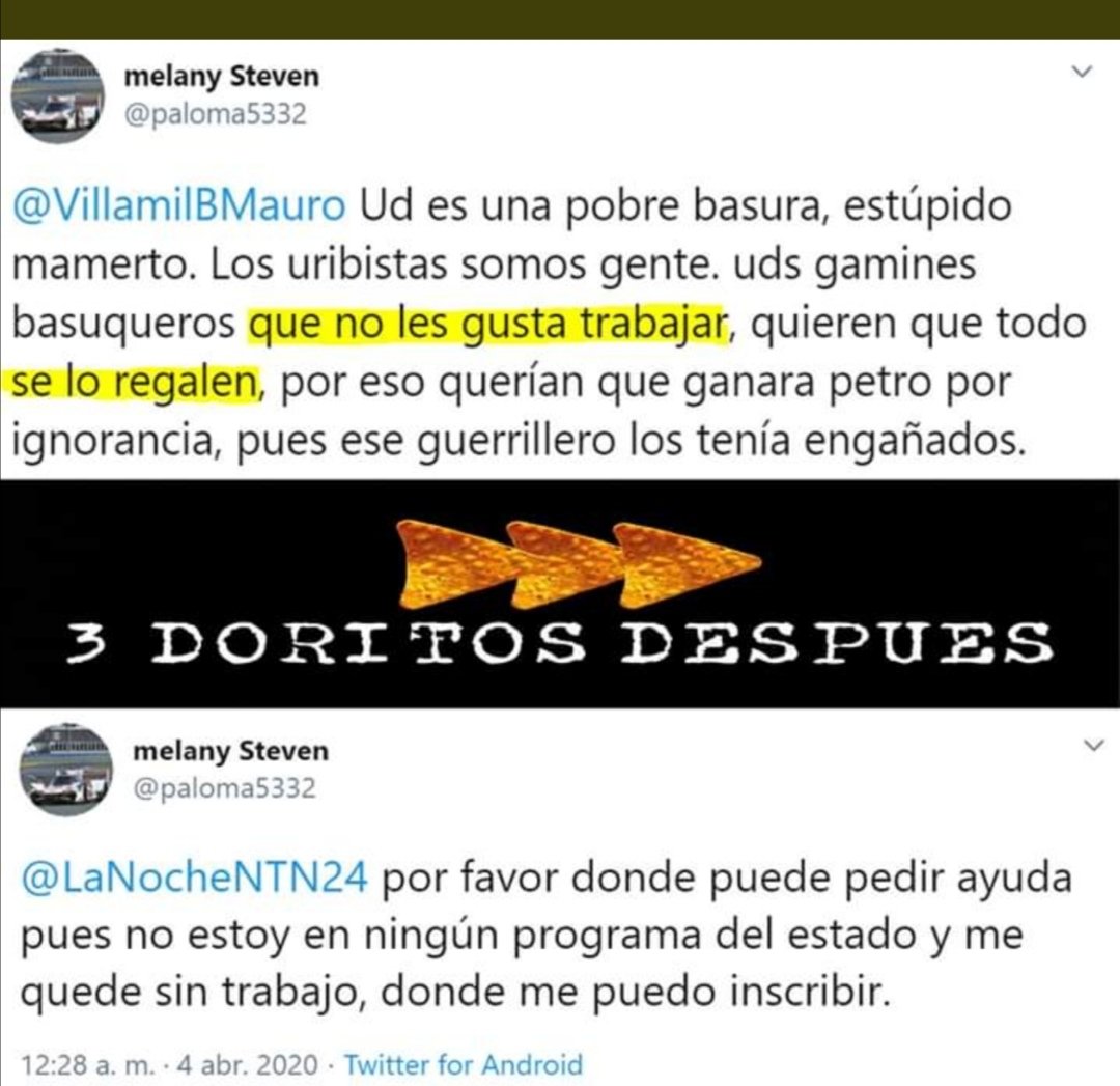 Eclides3's tweet photo. Lo que pensaba un uribista...
Como actúa un exuribista.. https://t.co/2wjm9t3Oev