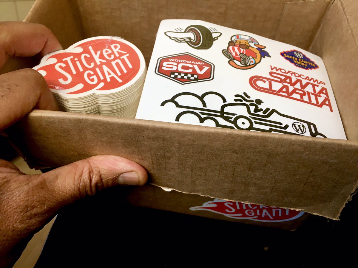 techtalkscv's tweet photo. BEING KIND TO OUR IN-KIND: @stickergiant was first to deliver for our in-person event. Although we’ve had to shift online due to #covid19 know you’re appreciated in the Wordpress Community for all you do! We celebrate @wordcampsantaclarita April 18th! https://t.co/T6Oi56mGNY https://t.co/q4695tIbvI