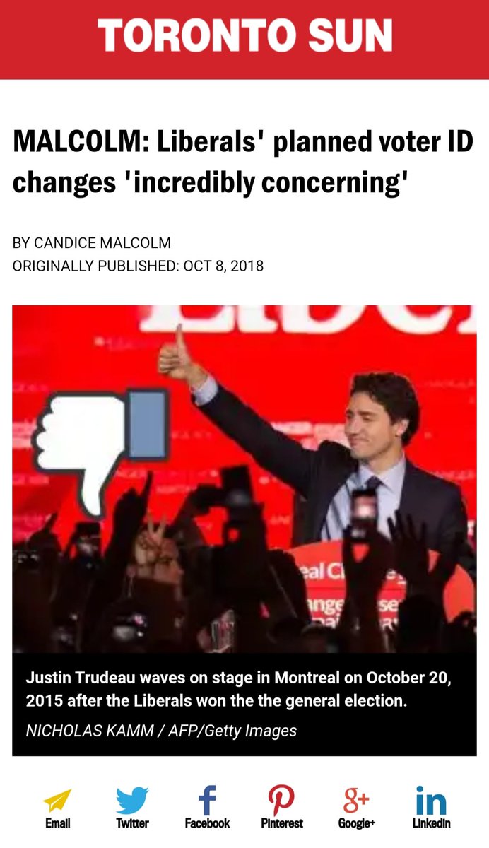 8) More concern grew as Justin Trudeau's Liberal government made changes to our electoral process by passing a bill which made it so that a voter registration card was considered sufficient ID in order to vote. The law was passed before the 2019 election.