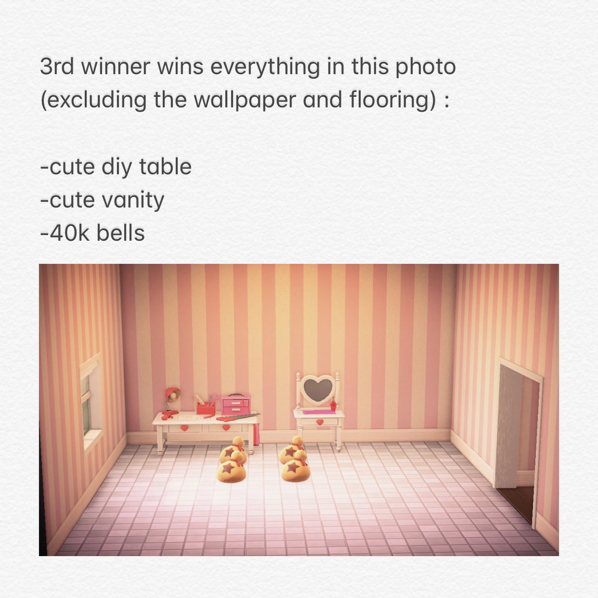 Iovesicksgirls's tweet image. i’m doing my 1st animal crossing giveaway w/ lots of bells &amp;amp; furniture🌼

to enter just:
-follow me
-rt/like 
-reply with your native island fruit!

there will be 3 winners!! 
(check photos below)

giveaway ends on 4/18 at 3pm CST 
#acnh #AnimalCrossingNewHorizons #AnimalCrossing