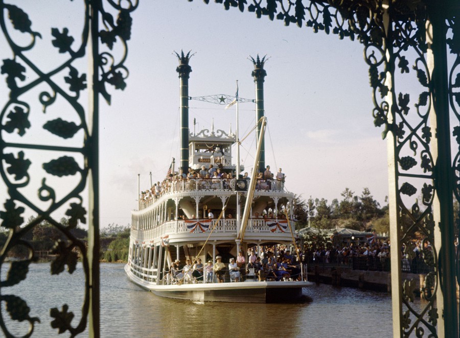 The Mark Twain Riverboat at Disneyland nearly sank, causing many guests to exit the boat in the water. 