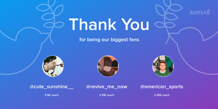 Countess556's tweet image. Our biggest fans this week: cute_sunshine__, revive_me_now, omerican_sports. Thank you! via sumall.com/thankyou?utm_s…
