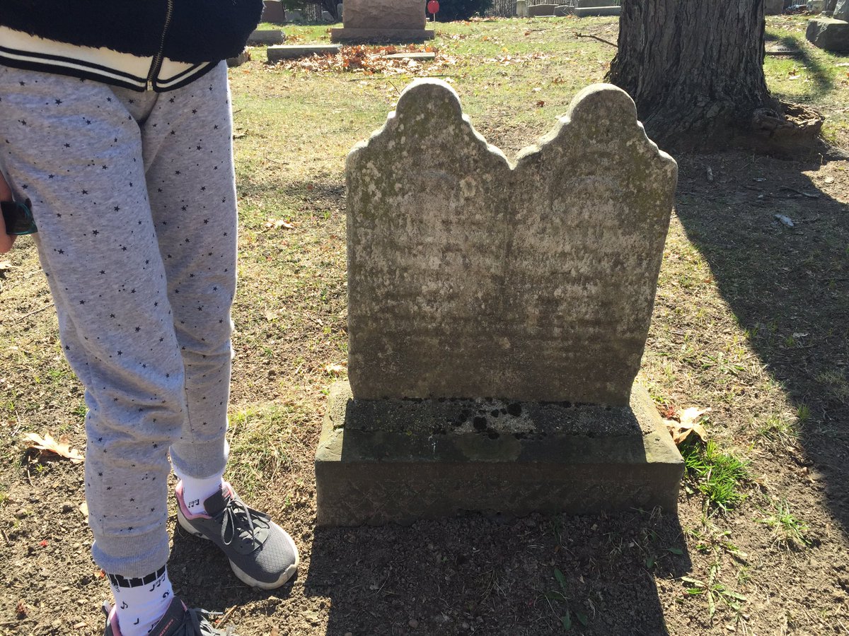 LucretTKnight's tweet photo. @neilhimself Hello! I’m reading The Graveyard Book to my children and they love it. Today, while practicing social distancing, my daughter and I searched our city’s oldest graveyard for the ghoul gate. https://t.co/GMLHr70e8J