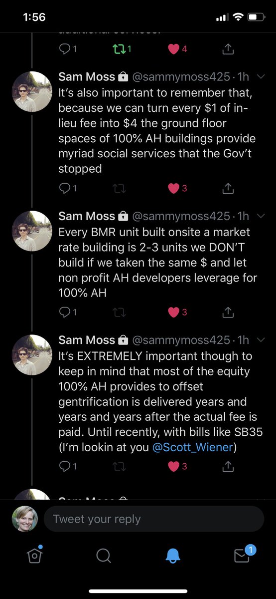 I’ll start...1) It is almost impossible to create very low and extremely low income units in projects. Affordable housing providers do it better.