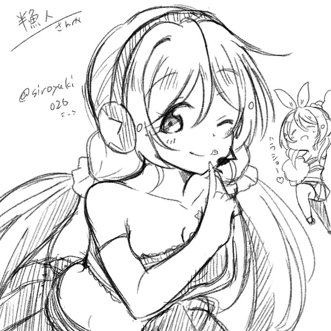 @masazoubr9 
rtありがとうございます…雑ですが…_(:3 」∠)_
あと、えりちかの頭飾りは個人的趣味です( 