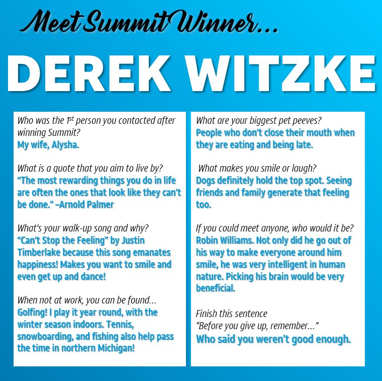 TomMonahan10's tweet photo. @DerekWitzke isn’t only today’s #SummitShoutoutGLM, he’s also one of the most consistent #FriendlyExperts we have in Northern Michigan! #Consistency 

Derek- we know you’re proud to be a winner! @GreaterLakesMkt &amp; @ATT are too!

@CentralRgnVoice @fjdevereux #LifeAtATT #WeAreGLM https://t.co/5bw2e5eVLi