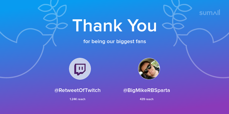 Norcalgamers's tweet photo. Our biggest fans this week: RetweetOfTwitch, BigMikeRBSparta. Thank you! via https://t.co/OzdsMiVYTT https://t.co/0dqhzU5BiK
