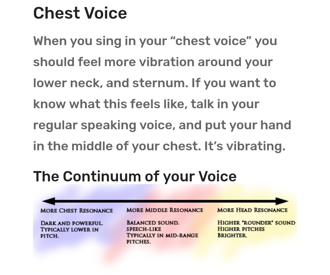 4. VOCALIZATION↬ head voice↬ middle voice↬ chest voice