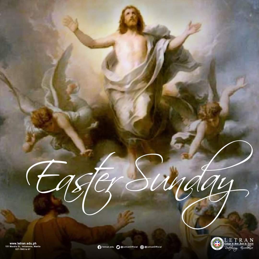 LetranOfficial's tweet photo. Lord God,
You loved this world so much,
That you gave your one and only Son,
That we might be called your children too.

Lord, help us to live in the gladness and grace
Of Easter Sunday, everyday.
Let us have hearts of thankfulness
For your sacrifice.

Amen. https://t.co/eqjlBsFqxT