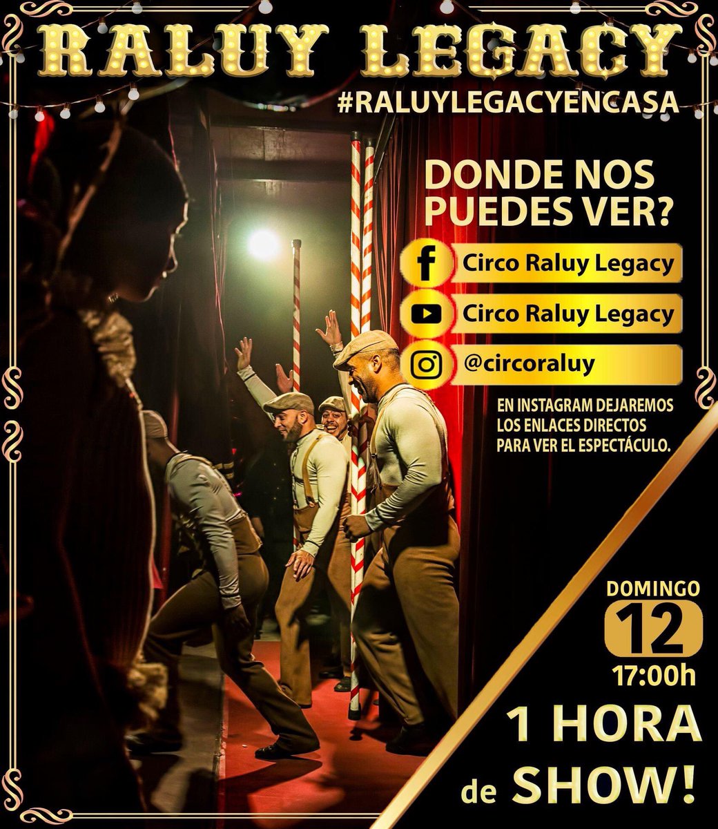 CircoRaluy's tweet photo. MAÑANA! A las 17h por Facebook y por nuestro canal de YouTube /Circo Raluy Legacy emitiremos, por primera vez, 60 minutos del último espectáculo creado por la familia Raluy; #theMAGICformula nunca antes emitido🍿🎪♥️✨ https://t.co/MMM3Tb4OqD