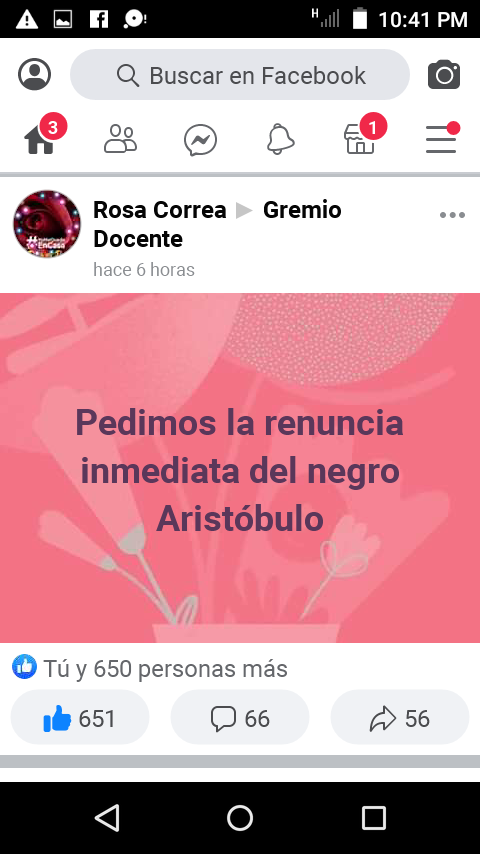 Gremio de docentes exigen la renuncia de Aristóbulo por un bono de semana santa de 4750 bs. #AristóbuloRenunciaYA