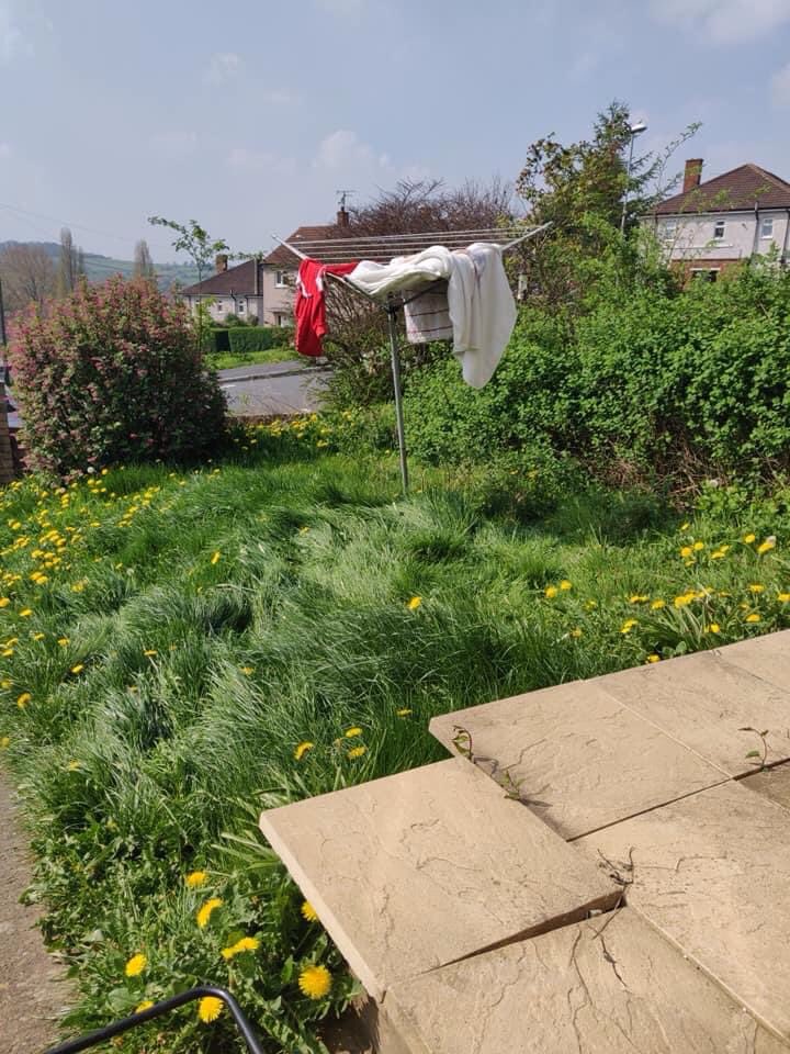 SarahShoulder's tweet photo. I lost my dad to Covid-19, on Wednesday, today I decided to make a start on my garden again. It's been neglected the last few years as my time has been taken up helping care for my parents. It was something my dad loved to help me with. Day 1 https://t.co/0qBHOAqByq