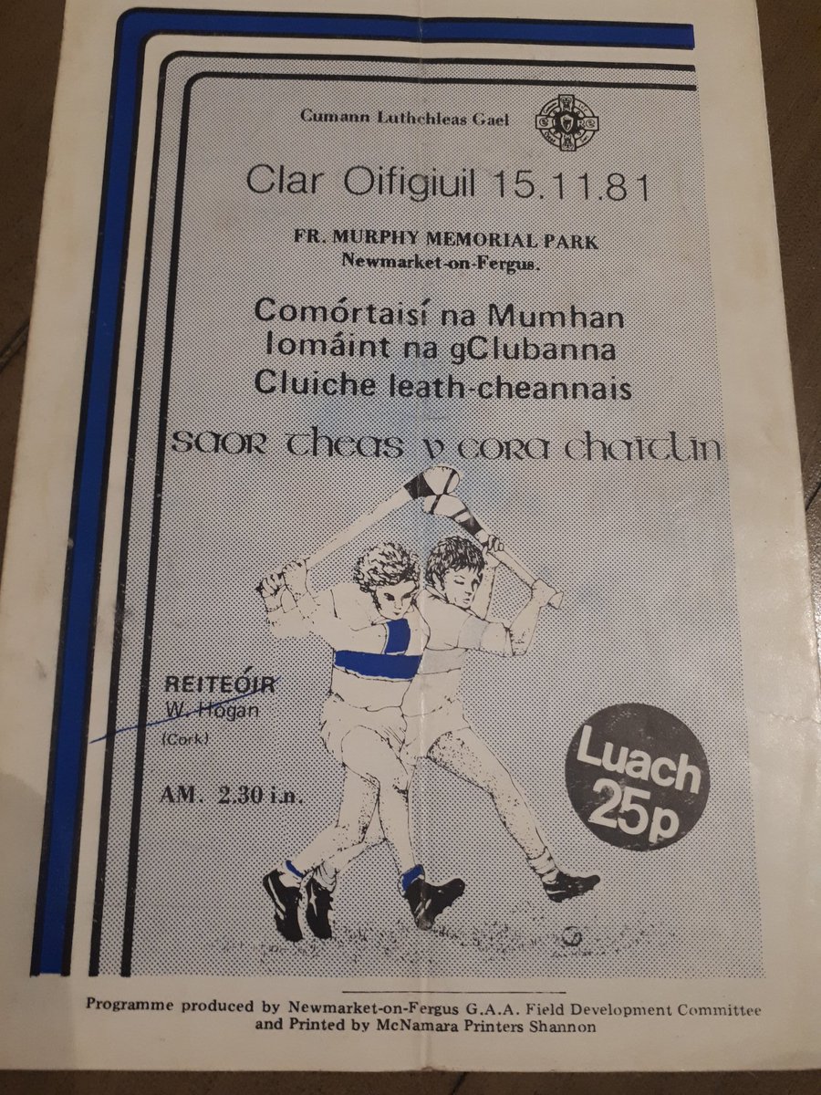 Having won the  @LimerickCLG championship. Another shot at the  @MunsterGAA senior club. A semi final vs the kingpins of  @GaaClare  @NOFGAA played in Newmarket. A tough game and a win to send Saor Theas into a 2nd Munster Senior Club final, this time vs the famed  @MountSionGAA