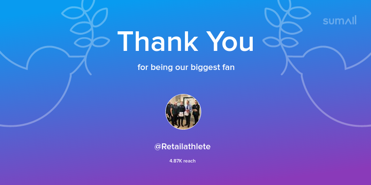 Our biggest fans this week: Retailathlete. Thank you! via sumall.com/thankyou?utm_s…