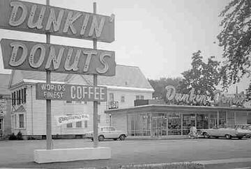 Enter the donut shop. By the late 1950’s both Krispy Kreme and Dunkin Donuts had opened and begun expanding. The donut shops had to work through the night to prepare for the early morning rush, and many began opening overnight