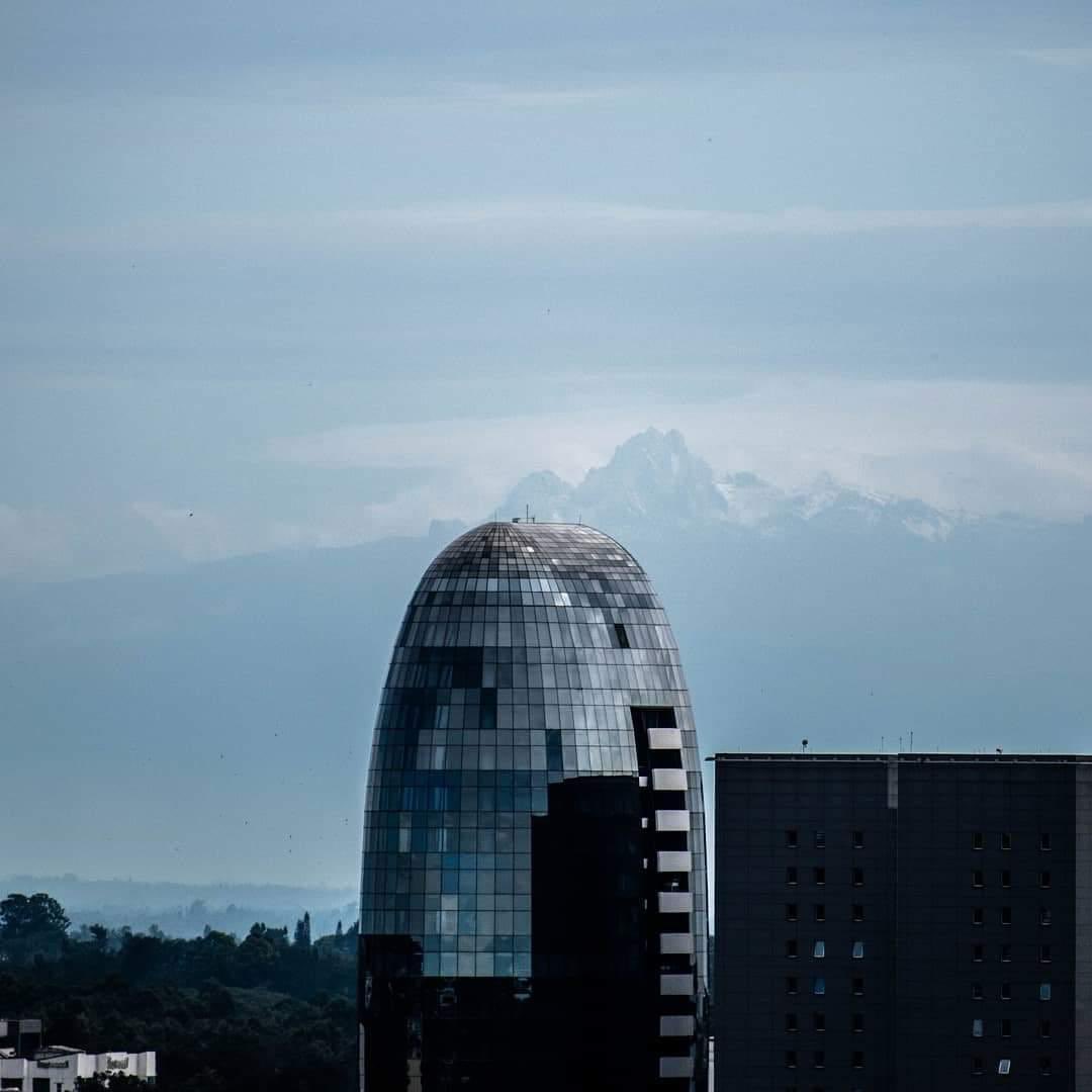 Planet earth was suffocating, it just needed a way of rescuing itself from the greed of humanity. Mt Kenya visible from westlands.