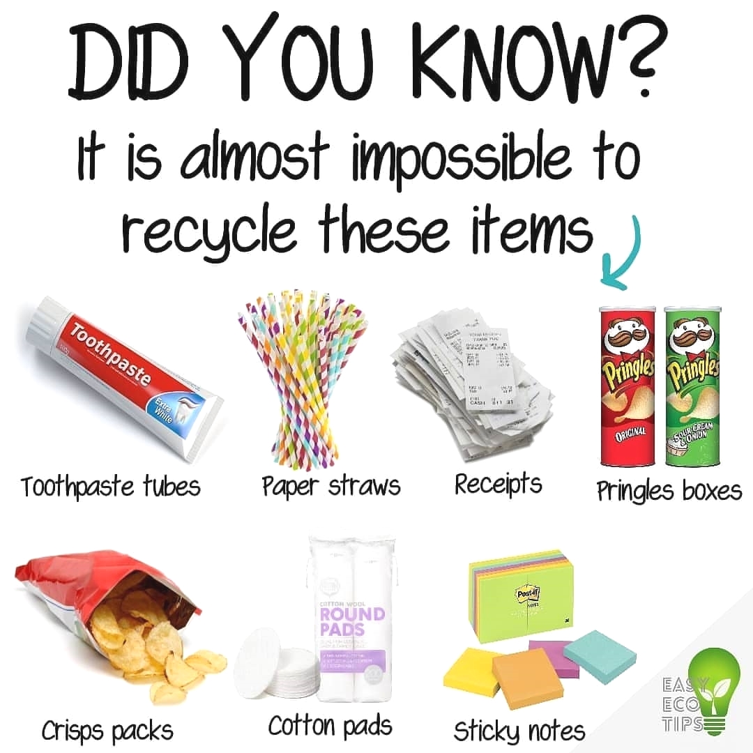 Waste__Plastic's tweet photo. Did you know? 😯🤔
.
It is almost impossible to recycle the following items:
.
Toothpaste tubes, suncream and other squeezable tubes are difficult to recycle because they often contain a thin layer of aluminium and various types of plastic - making it challenging for recycling pl https://t.co/wkSKi0QWq9