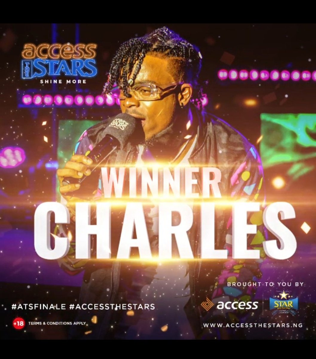 Tesidorth's tweet photo. Charles we did it! ๐๐ฅ๐๐ฅ๐๐ฅ Such a well deserved win
#CharlesWonAccessTheStars
#Charles
#TeamCharles
#AccessTheStars
#ATSFinale https://t.co/X4AxYmgbbx