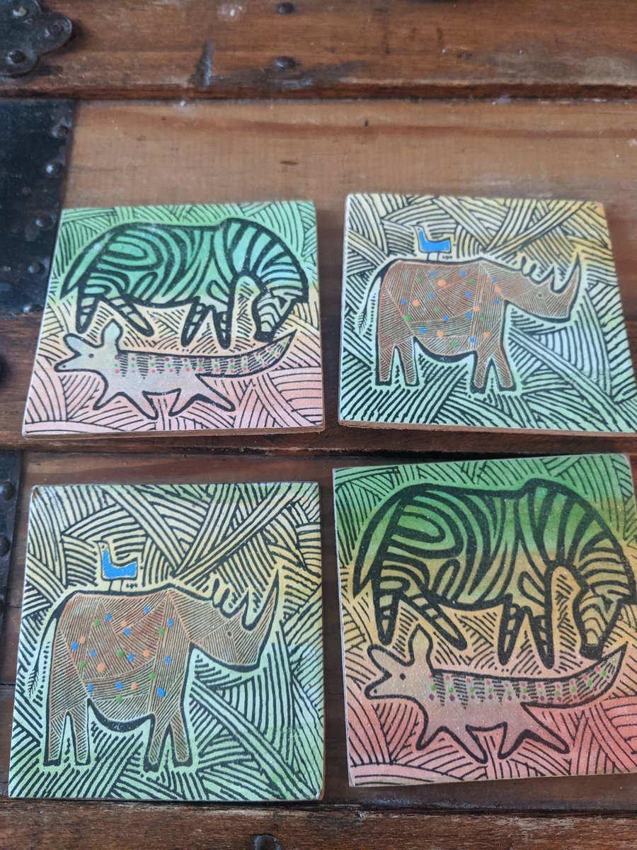 These beauties are from the hour I spent in Botswana.  #coasters