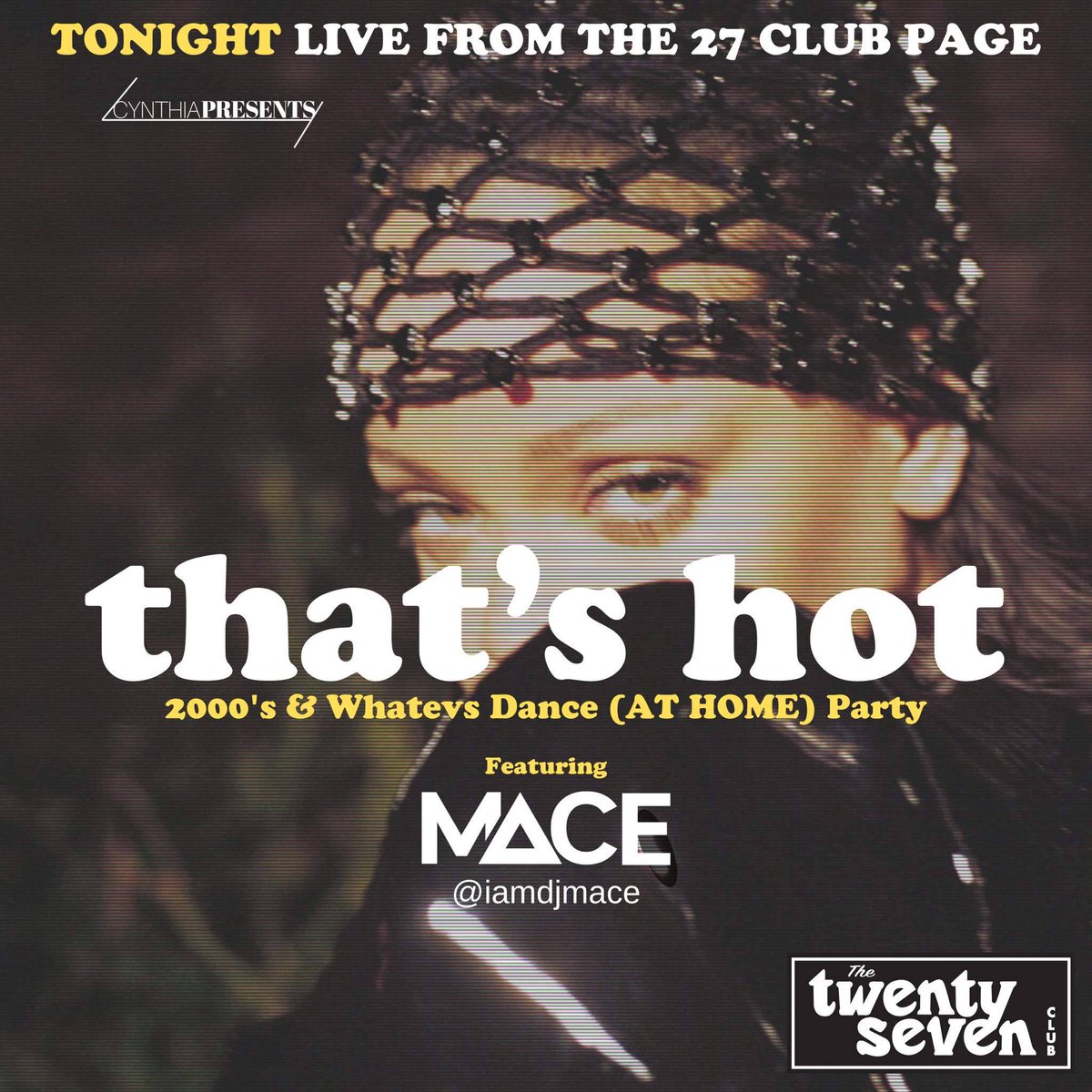 The 27 Club (@the27clubottawa) on Twitter photo Tonight!
That's Hot and DJ Mace are bring a 2000s dance party right to your home. Live streaming from our Instagram <a href="/the27clubottawa/">The 27 Club</a> at 10:30PM EST. Tonight!
That's Hot and DJ Mace are bring a 2000s dance party right to your home. Live streaming from our Instagram <a href="/the27clubottawa/">The 27 Club</a> at 10:30PM EST.