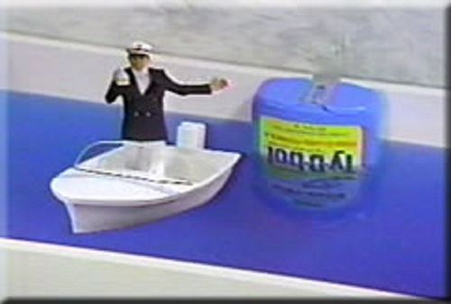 That there was a man in a sports coat with a a sailor cap, on a boat, living inside and cleaning my toilet every day.