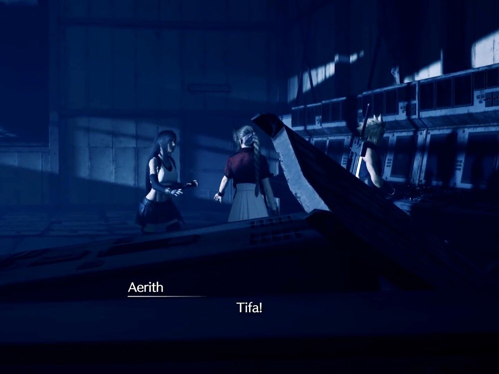 I’m just going make this my aerti screenshot thread.  #ff7rspoilers Aerith protecting her gf