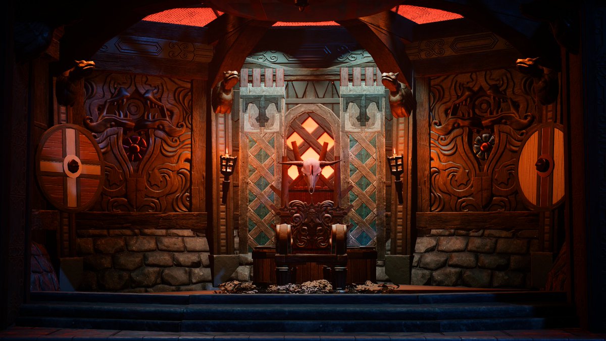 Pre-show in progress, quite an ominous throne room so far. #planetcoaster #themeparks <a href="/PlanetCoaster/">Planet Coaster 2</a>