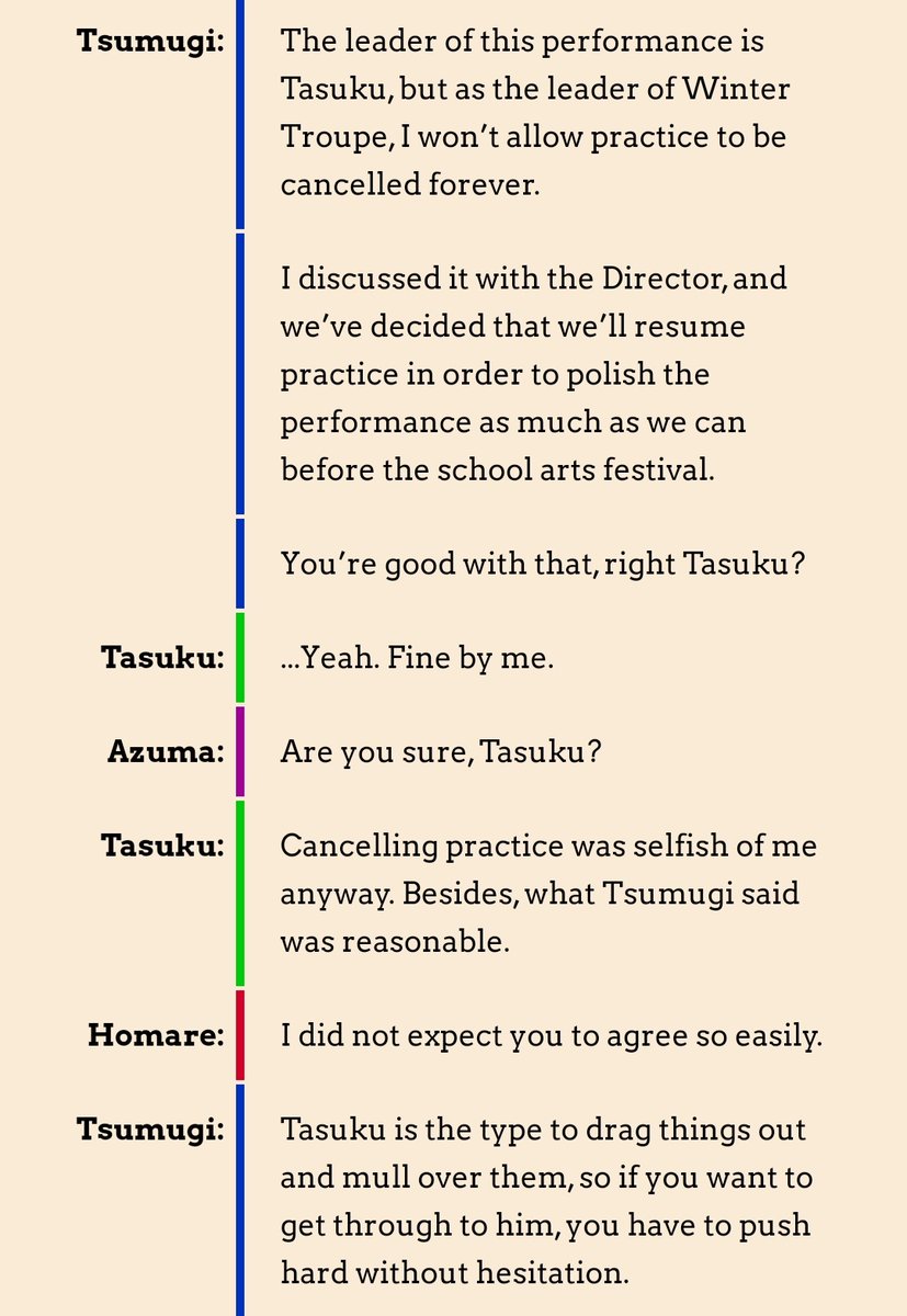 love how fuyugumi isnt That worried about tasuku's situation bc they know tsumugi knows how to deal with him 