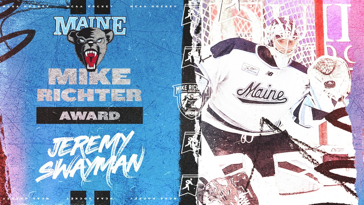 Congrats to the 2020 Mike Richter Award winner as the top goalie in #NCAAHockey this season - Jeremy Swayman of <a href="/MaineIceHockey/">Maine Men’s Ice Hockey</a>.
