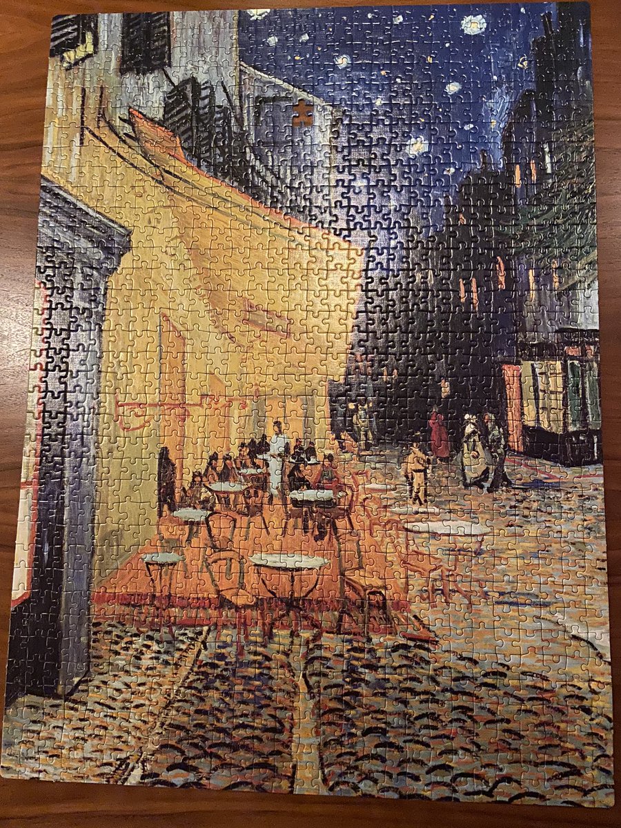 VOColleen's tweet photo. We finished it! Notice the piece missing? Sigh 
#puzzle #StayHome #insideactivities https://t.co/FRs5l5yPkg