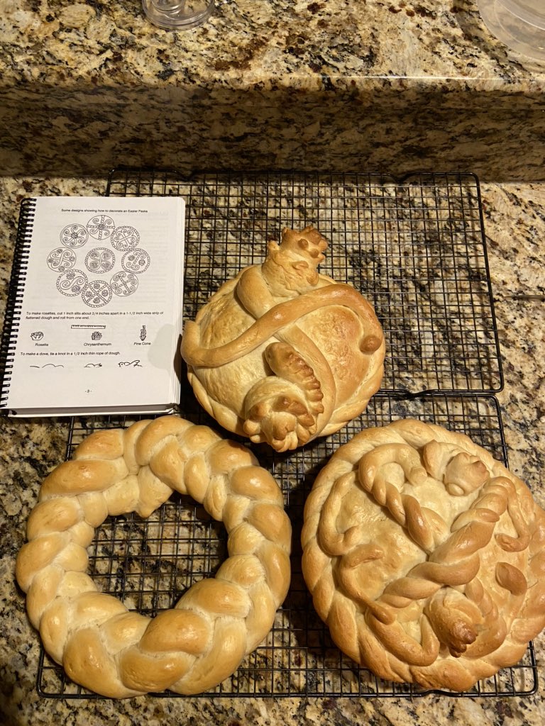 Easter breakfast. We like our gluten with a side of gluten around here #quarantinebaking