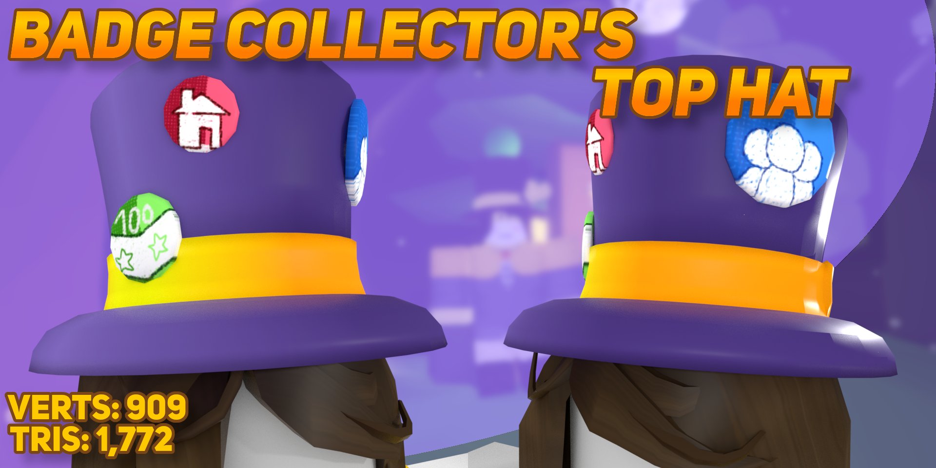 Belownatural On Twitter Gotta Collect Those Badges Presenting The Badge Collector S Top Hat Now You Can Fully Cosplay As Your Favorite Kid With A Hat Once I Get Ugc Access - video creator top hat roblox