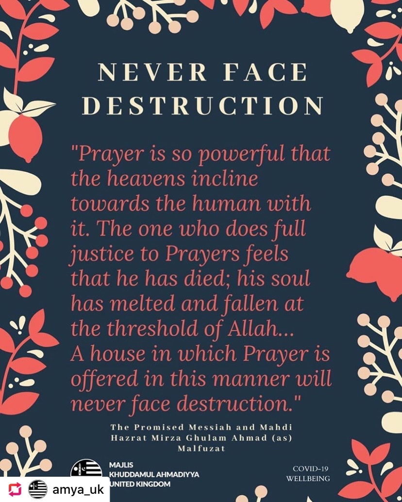 ishraatjahan0's tweet photo. “Prayer is so powerful that the heavens incline toward the human with it...”

——The Promised Messiah and Imam mahdi (as)

#COVID19 
#TrueMessiah
#Wellbeing 
#MessiahHasCome https://t.co/ouQaFqk7as