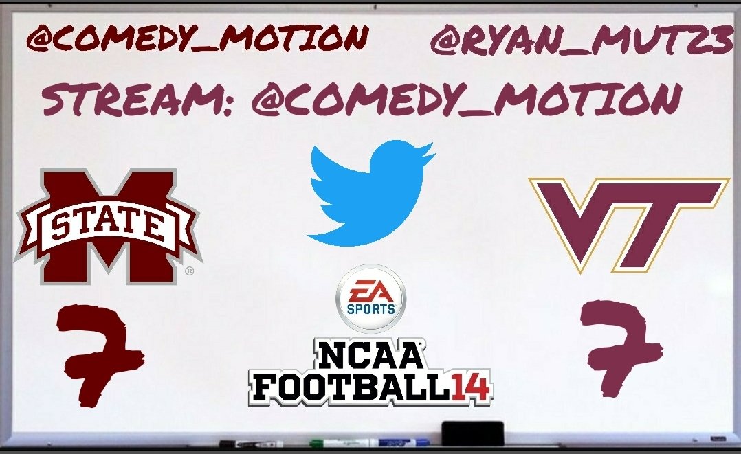 RIGHT UP THE MIDDLE AND THE HOKIES HAVE TIED IT JUST LIKE THAT!!!!!!! @comedy_motion (MSST) 7 @ryan_mut23 (VT) 7