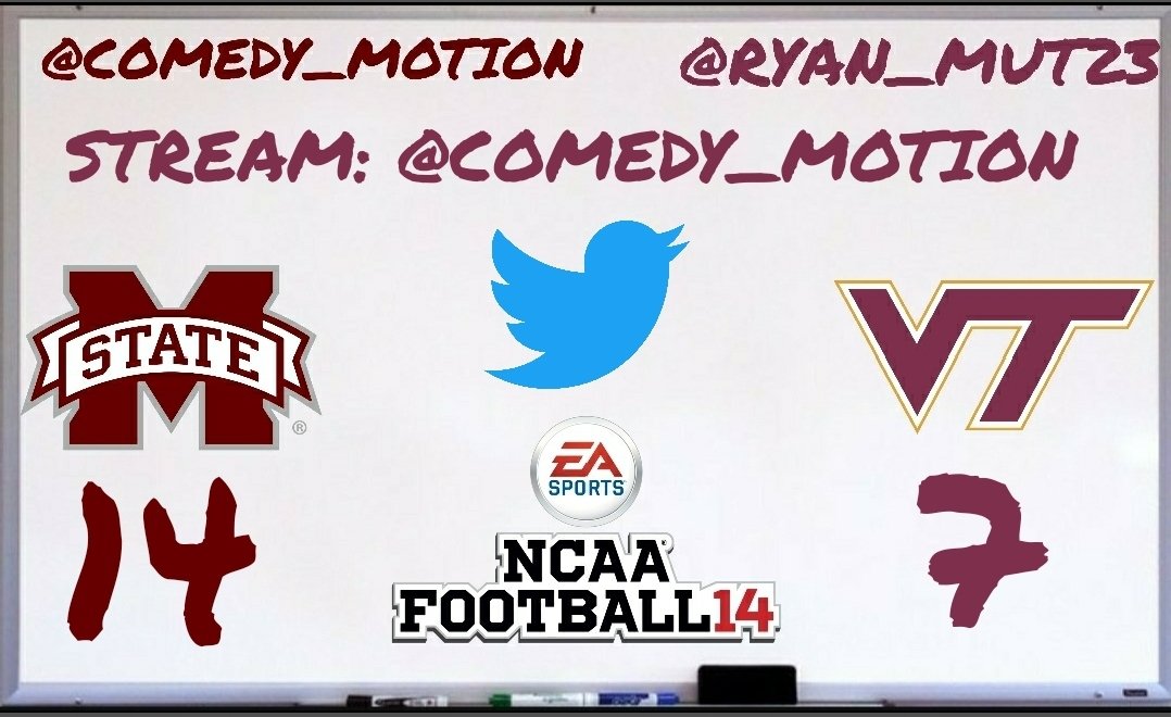 ANOTHER TOUCHDOWN FOR THE BULLDOGS AND THEY GET THE LEAD RIGHT BACK!!!!!!!!! @comedy_motion (MSST) 14 @ryan_mut23 (VT) 7