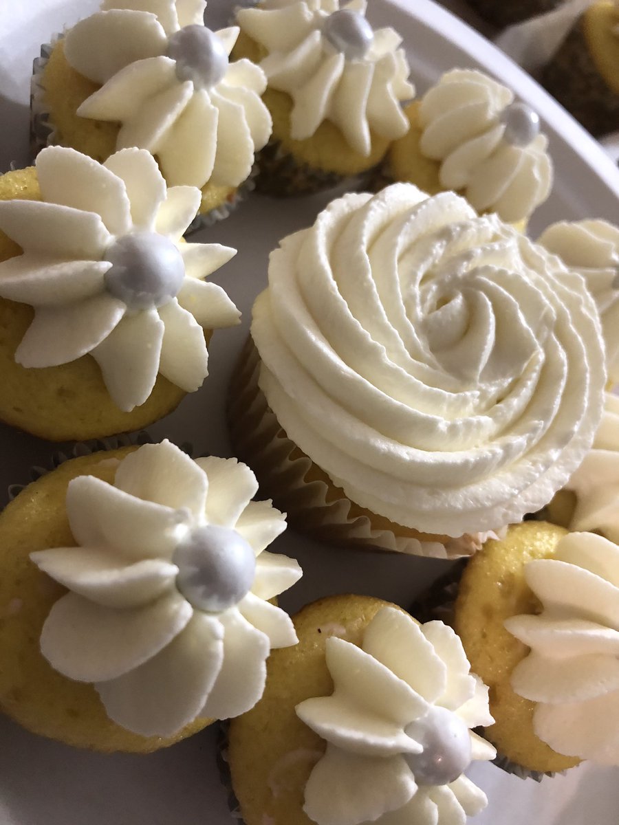 MsMohammadBB's tweet photo. Inspiring students to bake at home while making demo videos! Lemon Cupcakes -filled with Strawberry whip -topped with homemade whipped frosting with hint of creamcheese #BBCHSFACS #MsMohammadFACS https://t.co/9a8I6uylU2