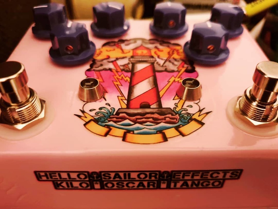 EffectsHello's tweet photo. #Repost @6st_ringtheory
...
Kilo Oscar Tango from @hellosailoreffects pretty in pink and great for blues.
.
.
.
.
.
#hellosailoreffects #bluesplayer #theblues #guitar #guitars #guitarpedal #pedal #stompbox #effectspedals #overdrive https://t.co/9ftGV90p2r