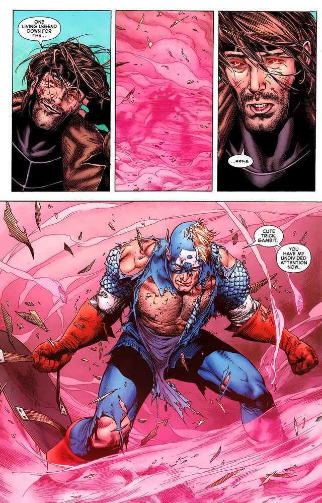 Cap also shrugged off Gambits attempt to blow him up