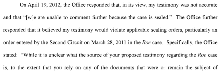 Paul doesn't know when to quit, either. (begins pg 178-link to hearing at end) In Apr 2012, he begins asking if he can speak regarding "John Doe" case because of the fact it's sealed. Here's how he described this process for this hearing: