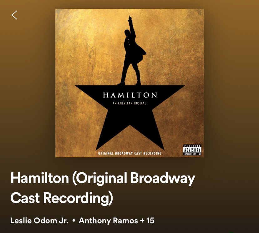 amberhaid's tweet photo. the hamilton soundtrack https://t.co/oSsNbh0VxJ